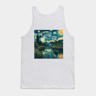 Everglades, Florida, USA, in the style of Vincent van Gogh's Starry Night Tank Top